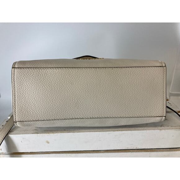 MICHAEL KORS, MEDIUM IVORY PEBBLED LEATHER CROSSBODY BAG - Picture 6 of 16